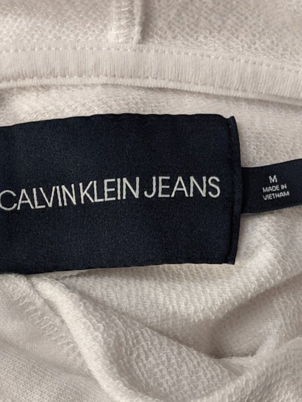Calvin Klein Silver Foil Print Size Medium Oversized Hoodie - Picture 4 of 14